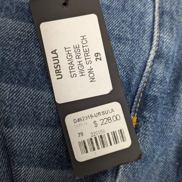 Carmar Blue Denim High Rise Straight Leg Distressed Ursula Jeans Size 29 NWT - Picture 6 of 11